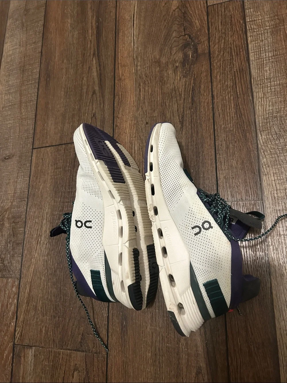 On Cloudnova White Violet Cloudtec Running Shoes - Women size 10